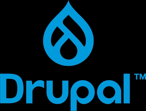Drupal logo, open source CMS voor websites, webapplicaties en Drupal migraties